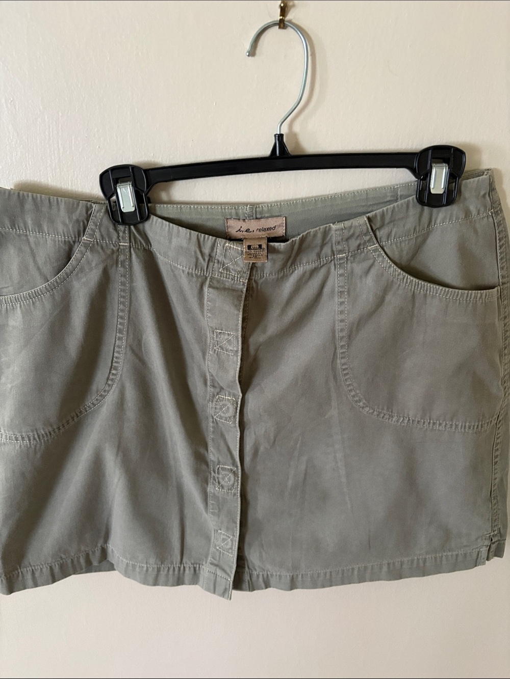 Olive Green Women’s Button-Front Skort